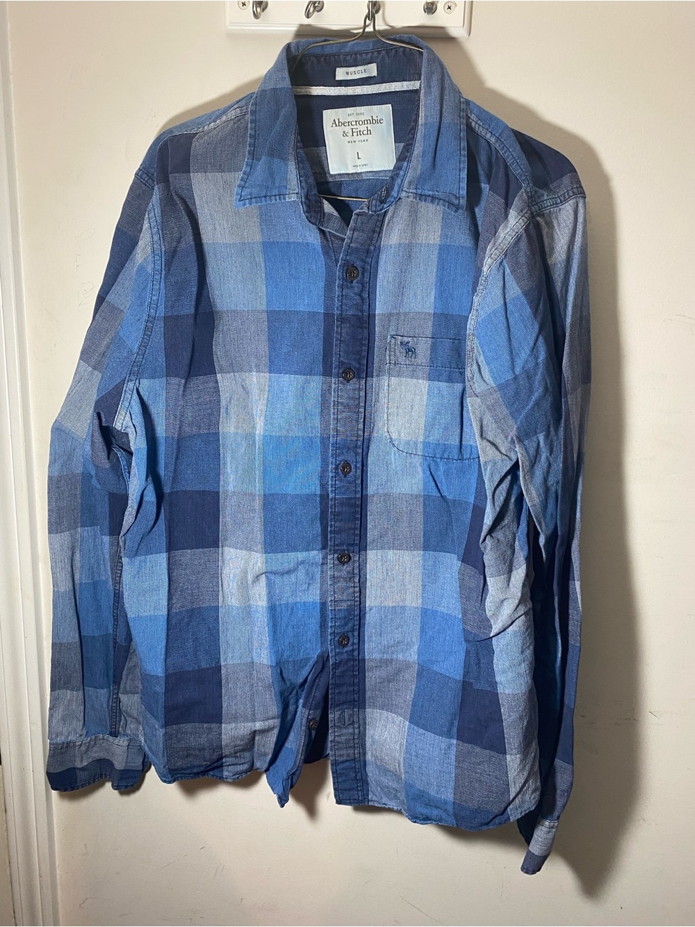 Abercrombie & Fitch Navy Blue Button-Down Shirt